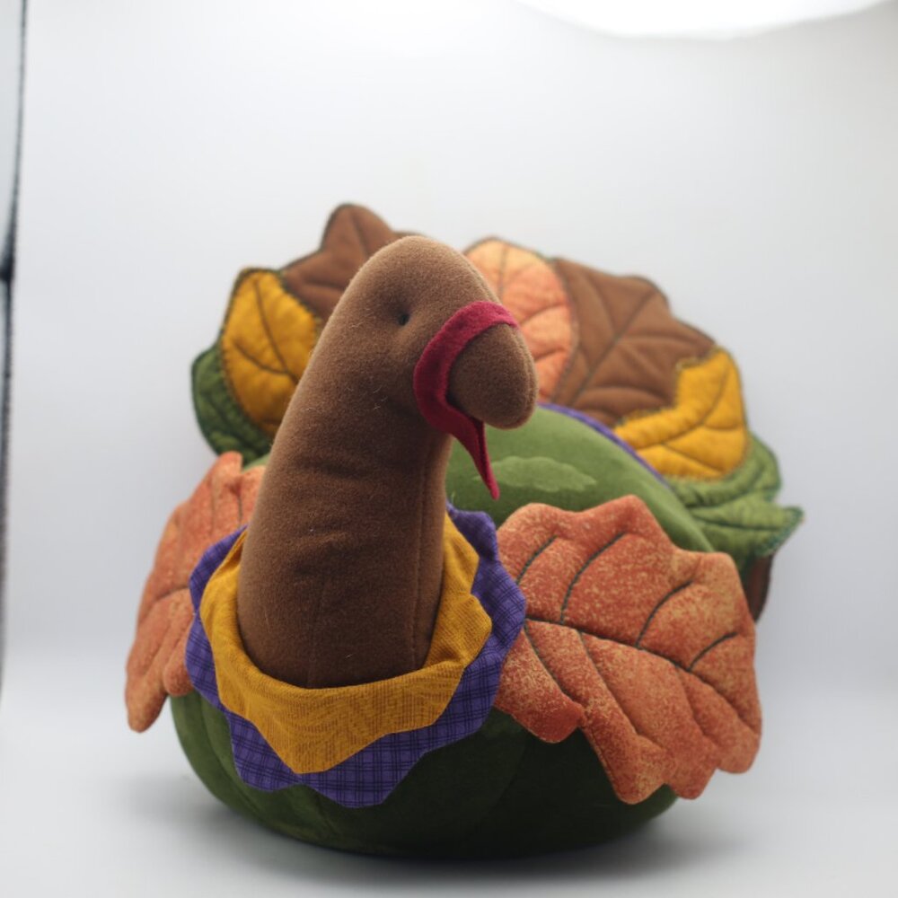 Vintage Hallmark Turkey Stuffed Plush Animal Thanksgiving Decor